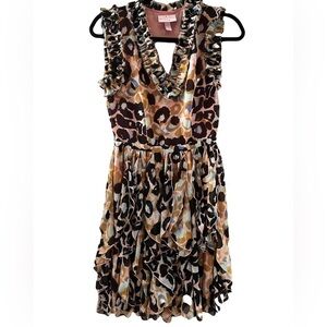 Matthew Williamson for Impulse printed and colorful fluttery dress size 2